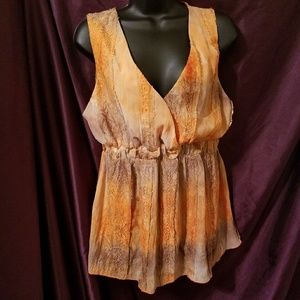 Ashley Stewart Peasant Top Large